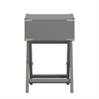 iNSPIRE Q 1-Drawer Modern Wood End Table with X-Base Legs in Frost Gray
