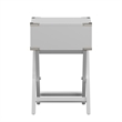 iNSPIRE Q 1-Drawer Modern Wood End Table with X-Base Legs in White