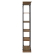 iNSPIRE Q Cornice Etagere 5-Shelf Wood & Metal Bookcase in Antique Brown/Black