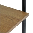 iNSPIRE Q Cornice Etagere 5-Shelf Wood & Metal Bookcase in Antique Brown/Black