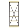 iNSPIRE Q Cornice Etagere 5-Shelf Wood & Metal Bookcase in Ivory White/Black
