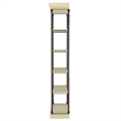 iNSPIRE Q Cornice Etagere 5-Shelf Wood & Metal Bookcase in Ivory White/Black