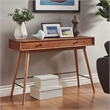 iNSPIRE Q 2-Drawer Wood TV Stand Console Table with Tapered Legs in Brown