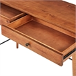 iNSPIRE Q 2-Drawer Wood TV Stand Console Table with Tapered Legs in Brown