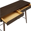 iNSPIRE Q 2-Drawer Wood TV Stand Console Table with Tapered Legs in Dark Walnut