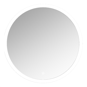 a&e bath and shower hawkesbury round led glass decorative mirror in chrome