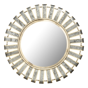 a&e bath and shower olds modern metal decorative accent mirror in silver
