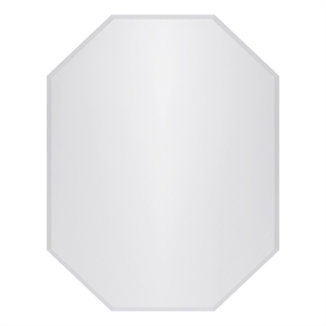 a&e bath and shower quesnel octagonal shaped glass beveled mirror in clear