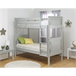 Orbelle Model 302 Twin over Twin Modern Solid Wood Bunk Bed in Gray