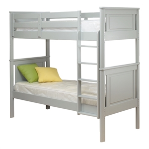 orbelle model 302 twin over twin modern solid wood bunk bed in gray