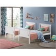 Orbelle Model 302 Twin over Twin Modern Solid Wood Bunk Bed in White