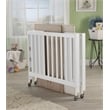 Orbelle Roxy Three Level Modern Solid Wood Mini Portable Crib in White