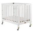 Orbelle Roxy Three Level Modern Solid Wood Mini Portable Crib in White