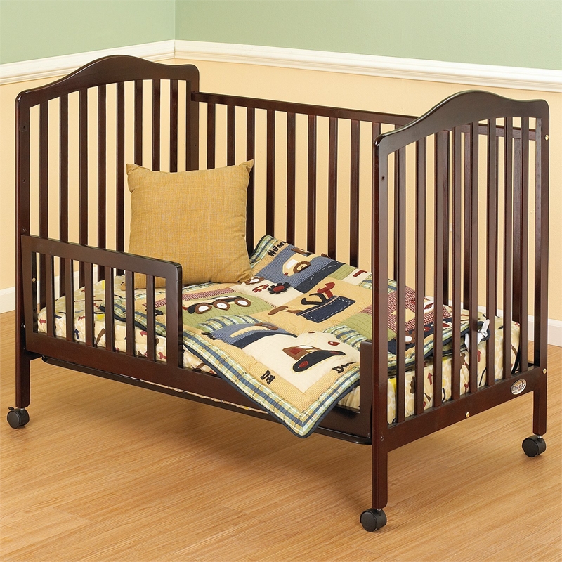 Orbelle Jenny Modern New Zealand Pine Solid Wood Full Size Crib in Gray