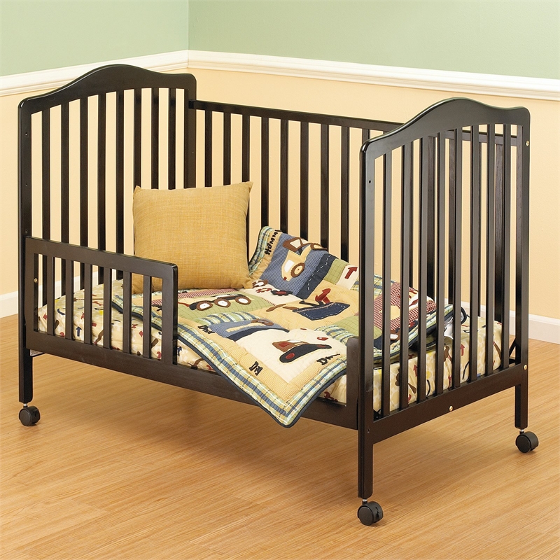 Orbelle Jenny Modern New Zealand Pine Solid Wood Full Size Crib in Gray