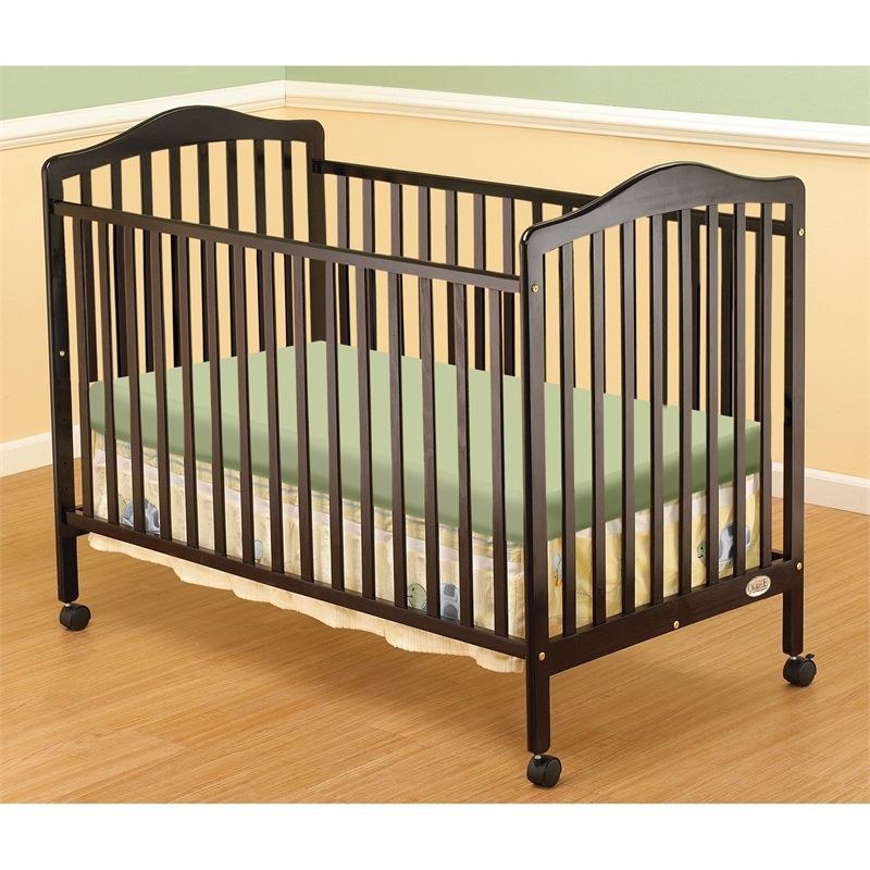 Orbelle Jenny Modern New Zealand Pine Solid Wood Full Size Crib in Gray
