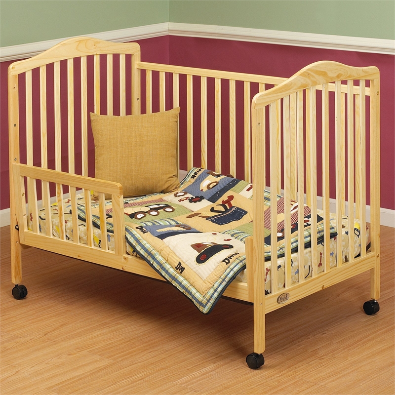 Orbelle Jenny Modern New Zealand Pine Solid Wood Full Size Crib in Gray