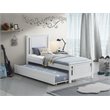 Orbelle Model 301 Modern Design Pine Solid Wood Teen Bed in White