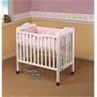 Orbelle Noa Three Level Modern Solid Wood Mini Portable Crib in White