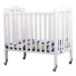 Orbelle Noa Three Level Modern Solid Wood Mini Portable Crib in White