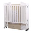 Orbelle Noa Three Level Modern Solid Wood Mini Portable Crib in White