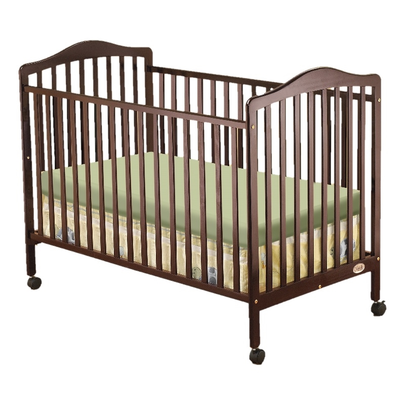 Orbelle Jenny Modern New Zealand Pine Solid Wood Full Size Crib in Cherry