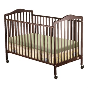 Orbelle Jenny Modern New Zealand Pine Solid Wood Full Size Crib in Cherry