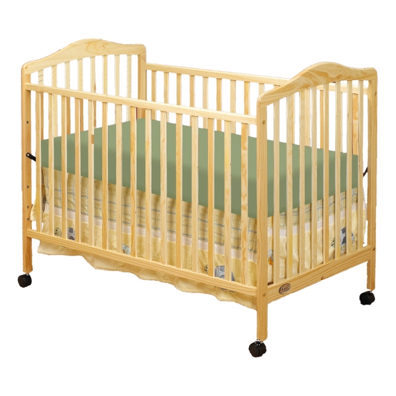 Orbelle Jenny Modern New Zealand Pine Solid Wood Full Size Crib in Natural