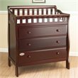 Orbelle Oneman Modern New Zealand Pine Solid Wood Changing Tables in Cherry