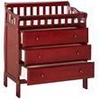 Orbelle Oneman Modern New Zealand Pine Solid Wood Changing Tables in Cherry