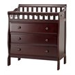 Orbelle Oneman Modern New Zealand Pine Solid Wood Changing Tables in Espresso