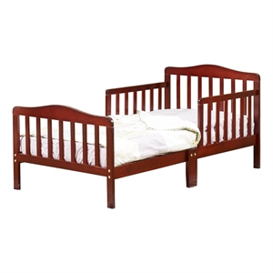 orbelle contemporary new zealand pine solid wood toddler bed in cherry