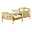 Orbelle Contemporary New Zealand Pine Solid Wood Toddler Bed in Natural