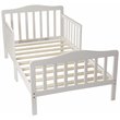 Orbelle Contemporary New Zealand Pine Solid Wood Toddler Bed in White