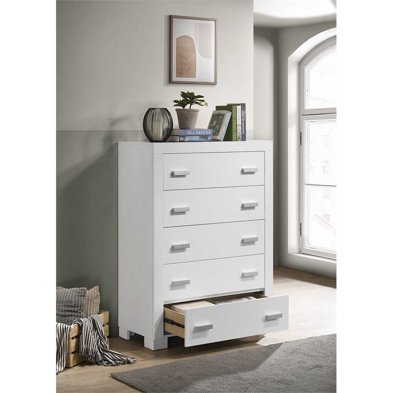 Orbelle 5 Drawer chest - Model 3005 - White
