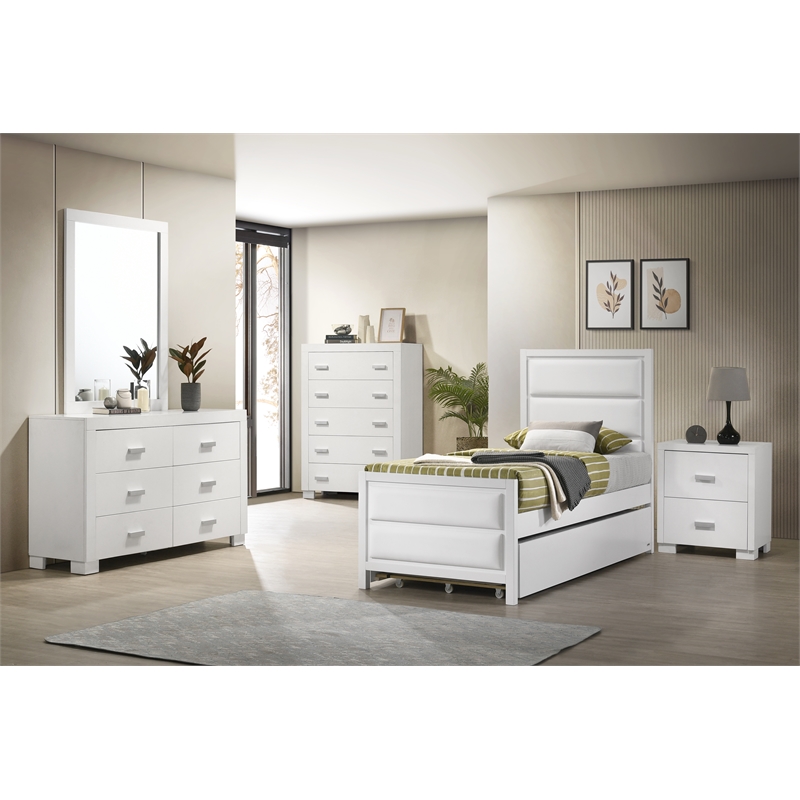 Orbelle 5 Drawer chest - Model 3005 - White