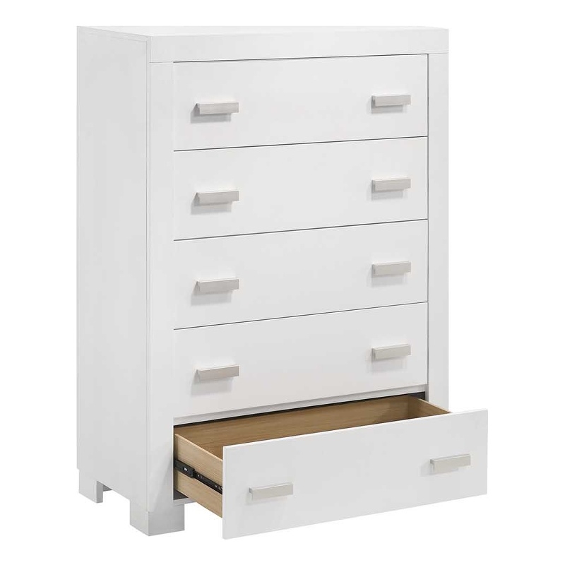 Orbelle 5 Drawer chest - Model 3005 - White