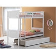 Bunk Bed Twin over Twin - Model 7278 - White - Solid Wood