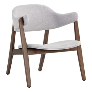 Brant House Ella 16&quot Modern Style Wood Chair in Light Gray Finish