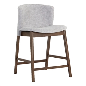 Brant House Hadley 21&quot Modern Style Wood Counter Stool in Light Gray