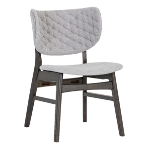 Brant House Petra 18.5&quot Fabric and Wood Dining Chair in Graystone (Set of 2)