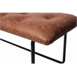 Brant House Aria Contemporary Faux Leather Bench in Antique Brown