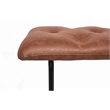 Brant House Aria Contemporary Faux Leather Bench in Antique Brown