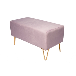 Brant House Eloise 31.5&quot Modern Style Fabric Bench in Purple Finish