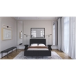Brant House Heidi Fabric Queen Bed with Channel Tufted Headboard in Dark Gray
