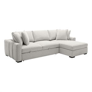 kova sofa bed chaise - raf - sectional - silver