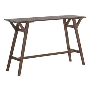 Brant House Haisley 63x36&quot Mid-Century Wood Counter Table in Walnut