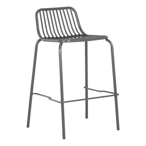 Brant House - Cypress Outdoor Barstool - Dark Gray (Set of 2)
