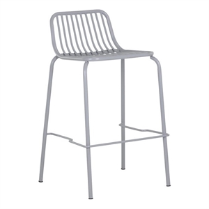 Brant House - Cypress Outdoor Barstool - Silver (Set of 2)