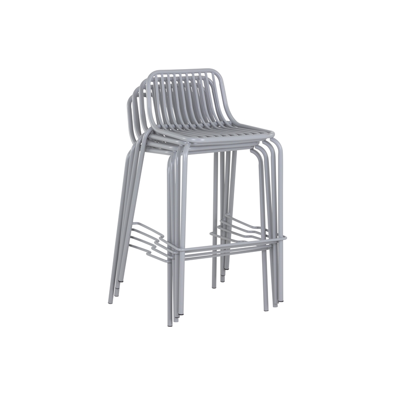 Brant House - Cypress Outdoor Counter Stool - Silver (Set of 2)